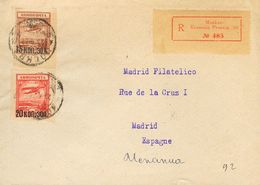 2731 Russia. Airmail. 1931. COVER. Yv. 16, 17. 15 K On 1 R Chestnut And 20 K On 10 R Red. Registered From MOSCU To MADRI - Autres & Non Classés