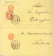 2759 Switzerland. Postal Stationery. 1894. COVER. Yv. 71. 5 Cts Orange On Postal Stationery Double Of Printed Matter Fro - Other & Unclassified