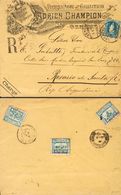 2761 Switzerland. 1892. COVER. Yv. 84. 50 Cts Blue. Cover With Philatelic Stationery ADRIEN CHAMPION Registered From GEN - Autres & Non Classés