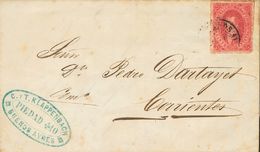 2787 Argentina. 1866. SOBRE. Yv. 11a. 5 Ctvos Carmín Rosa 4ª Tirada. BUENOS AIRES A CORRIENTES. Matasello Fechador BUENO - Andere & Zonder Classificatie