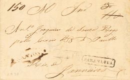 2803 Brazil. Prephilately. 1838. COVER. CURITIBA To RIO DE JANEIRO. Postmarks CORETIBA (weak Stamping) And Transits PARA - Other & Unclassified