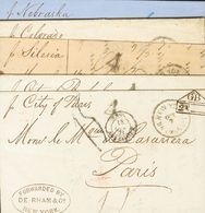 2904 United States. 1871. COVER. Set Of Six Letters From NEW YORK To PARIS, Transported By Different Steams (City Of Par - Autres & Non Classés