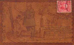 2911 United States. 1907. COVER. Yv. 158. 2 Ctvos Carmine . Postcard, Made In Leather, From SANTA CLARA To VALLADOLID (S - Other & Unclassified