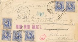 2919 United States. 1940. COVER. Yv. 416(6). 5 Cts Overseas, Six Stamps. OSTERVILLE To AMERSFOORT (NETHERLANDS), Readdre - Autres & Non Classés