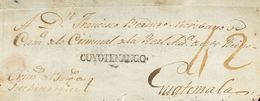 2947 Guatemala. Prefilatelia. (1814ca). SOBRE. Frente De Plica Judicial De CUYOTENANGO (REINO DE GUATEMALA) A GUATEMALA. - Guatemala