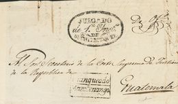 2970 Guatemala. Prefilatelia. (1820ca). SOBRE. Frente De Plica Judicial De SUCHITEPEQUEZ (REINO DE GUATEMALA) A GUATEMAL - Guatemala