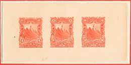 3030 Nicaragua. 1893. Yv. (*). 3 Ctvos, 4 Ctvos Y 30 Ctvos (valores NO EMITIDOS). PRUEBA DE PUNZON COLECTIVA, En Rojo. M - Nicaragua