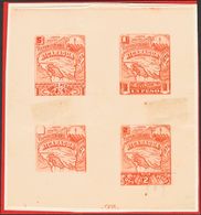 3044 Nicaragua. 1896. Yv. (*) 87, 88, 89. 1 Peso, 2 Pesos Y 5 Pesos. PRUEBA DE PUNZON COLECTIVA, En Rojo Con Impresion P - Nicaragua