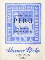 3087 Perú. Bibliografía. 1963. THE "ALFRED MULLER" PERU. Catálogo De Subasta De Harmer Rooke. Londres, 2 Y 3 De Mayo De  - Pérou