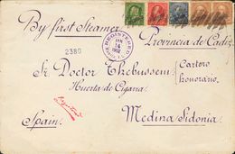 3144 Philippines. 1902. COVER. Yv. 176, 177, 180, 183(2). 1 Cts Green, 2 Cts Red, 5 Cts Blue And 10 Cts Brown, Two Stamp - Filippijnen