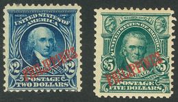 3146 Philippines. U.S. Administration. 1904. Yv. * 203, 203. 2 $ Blue And 5 $ Green, Key Values. VERY FINE AND RARE. (Sc - Philipines