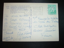 CP TP 1,70 OBL.MEC.4-4-1985MONTE CARLO + CENTENAIRE Du 1er TIMBRE MONEGASQUE - Covers & Documents