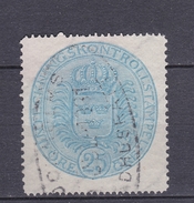 OLD REVENUE STAMP STEUERMARKE TIMBRE FISCAL  MORTGAGE CONTROLL - SWEDEN  -  25 ORE  HYPOTHEKEN HYPOTHÈQUES HIPOTECA - Fiscaux