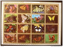 UMM AL QIWAIN Papillons, Mariposas, Butterflies, Feuilet Papier Carton  Neuf Sans Charniere. ** MNH - Papillons