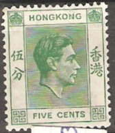 Hong Kong   1938  SG  143  5c   Mounted Mint - Unused Stamps