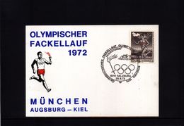 Austria / Oesterreich 1972 Torch Running Augsburg-Kiel Interesting Card - Sommer 1972: München