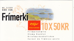 Iceland 1999 Booklet Of 10 Scott #883a 50k Skutustadagigar EUROPA - Carnets