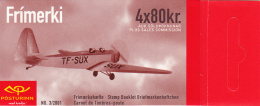 Iceland 2001 Booklet Of 4 Scott #936a 80k Klemm TF-SUX Monoplane - Airplanes - Markenheftchen