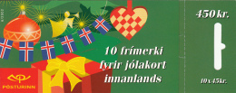 Iceland 2002 Booklet Of 10 Scott #980a 45k Gifts Under Tree - Christmas - Booklets