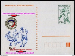 824-CZECHOSLOVAKIA Speziel Poskarte-Special Postcard  80 Jahre Organisierter Fußball-80 Years Of Organized Football 1981 - Neufs