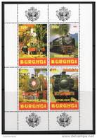 Burundi 1999 Trains- Locomotives Sheetlet MNH - Neufs