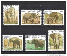 LAOS ELEPHANTS 1997 (125) N° Yvert 1275 à 1280 Oblitérés Used - Laos