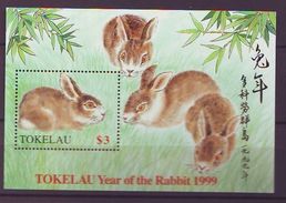 TOKELAU - 1999 Chinese New Year - Year Of The Rabbit S/s - Mint** Mi B16 - Tokelau