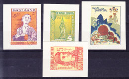 ESPAGNE,  GUERRE CIVILE 1937/8, Essai Ou Epreuve,  Sans Gomme   (7C55) - Proofs & Reprints