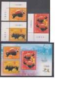 Singapore 2009 Year Of Ox  Set+MS Zodiac  MNH - Astrology