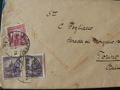 1928  LETTER FROM POLAND TO  TURIN  ( ITALY ).....//....LETTERA DALLA POLONIA PER TORINO..CON BEI FRANCOBOLLI - Covers & Documents