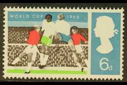 5116 FOOTBALL GREAT BRITAIN 1966 6d World Cup With BLACK OMITTED Error, SG 694a, Fine Never Hinged Mint, Fresh & Attract - Unclassified