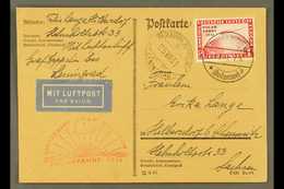 5148 ZEPPELIN MAIL 1931 24th July, Polar Flight Card, Franked Germany 1Rm Carmine, Tied By Friedrichshaven Cds With Leni - Unclassified