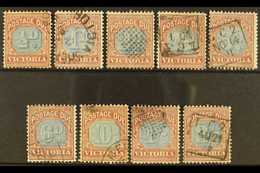 5252 VICTORIA 1890-94 Postage Due Set To 2s, SG D1/9, Fine Used, The 10d Is C.t.o. (9) For More Images, Please Visit Htt - Other & Unclassified