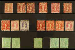 5377 1859-98 MINT / UNUSED QV SELECTION CAT £2250+ Presented On A Stock Card. Includes 1859-60 1d Imperf On Medium To Th - Other & Unclassified