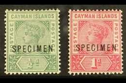 5747 1900 ½d And 1d, Overprinted "SPECIMEN", SG 1/2s, Fresh Mint. (2) For More Images, Please Visit Http://www.sandafayr - Cayman Islands