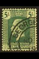 5769 1921-26 5s Blue Green & Pale Yellow, SG 64b, Fine Cds Used For More Images, Please Visit Http://www.sandafayre.com/ - Cayman Islands