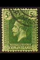 5770 1921-26 5s Deep Green & Pale Yellow, SG 64a, Fine Cds Used For More Images, Please Visit Http://www.sandafayre.com/ - Cayman Islands