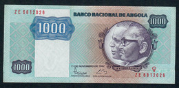 ANGOLA P121b 1000 KWANZAS  1987 #ZE REPLACEMENT  AU-UNC. - Angola