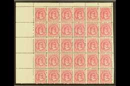 5865 1893-1900 2½d Deep Rose Perf 11, SG 16a, Mint Complete HALF-SHEET Of 30 (6x5) With Margins To Three Side. Some Gum  - Cook Islands