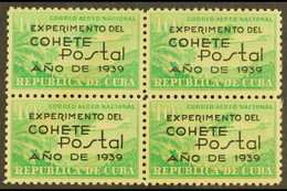5878 1939 AIR 10c Emerald Experimental Postal Rocket Flight, Sc C31, Fine Mint BLOCK OF FOUR. For More Images, Please Vi - Other & Unclassified