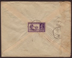 5941 1945 INDIA USED IN: (March) Envelope To Bombay, Bearing On The Flap KGVI 2a 6p Violet, Tied By Crisp DUBAI (Donalds - Dubai