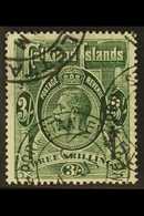 6002 1921-28 3s Slate Green, SG 80, Very Fine Cds Used For More Images, Please Visit Http://www.sandafayre.com/itemdetai - Falkland Islands