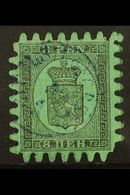 6044 1866-67 8p Black/blue Green (Type III) Serpentine Roulette, SG 46, Fine Used For More Images, Please Visit Http://w - Other & Unclassified