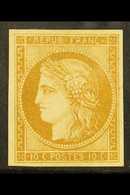 6054 1850 10c Yellow- Bistre, SG 1 (Yvert 1a), Very Fine Mint With 4 Good Margins, Brownish Streaky Gum. For More Images - Other & Unclassified