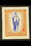 6297 BIZONE 1948 RED CROSS ESSAY Bavaria 24+26pf  Madonna And Child Imperforate Stamp Size Essay By P. Suess, Large Marg - Other & Unclassified