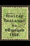 6615 1922 Thom Wide Setting ½d Green, Showing Guide Blocks (Hib. T43a), Fine Cds Used, Scarce ! For More Images, Please  - Other & Unclassified