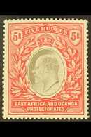 6839 EAST AFRICA & UGANDA 1904 5r Grey And Red, Wmk MCA, Ed VII, SG 30, Very Fine Mint. For More Images, Please Visit Ht - Vide