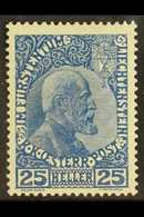 6913 1915 25h Johann II Dark Cobalt On Normal Paper, Mi 3ya, Very Fine Lightly Hinged Mint. Cat €600 (£450) For More Ima - Other & Unclassified