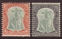 7078 1908 2s Green And Orange & 2s6d Green And Black, SG 31/32, Very Fine Mint. (2 Stamps) For More Images, Please Visit - Montserrat