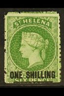 7503 1864-80 (wmk Crown CC , Perf 12½) 1s Deep Yellow-green (Type B), SG 18, Fine Mint With Original Gum. For More Image - Saint Helena Island